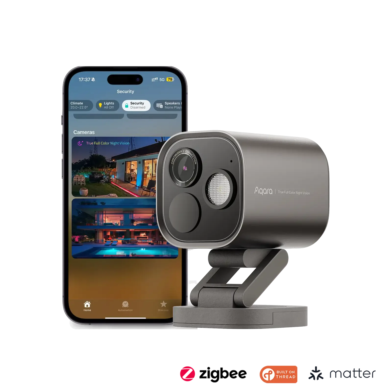 Black Aqara Camera Hub G5 Pro outdoor camera