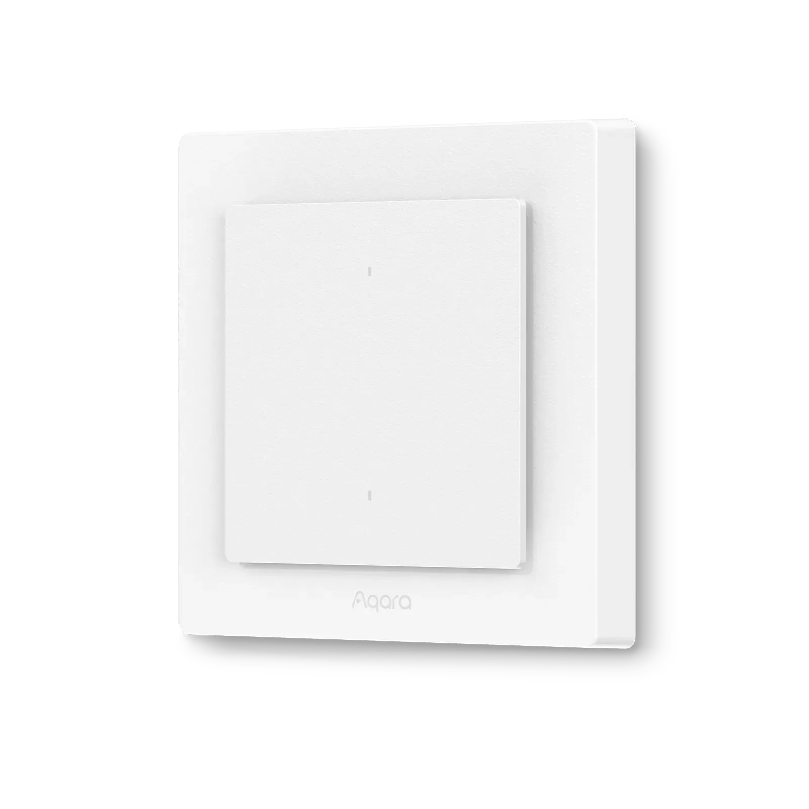 White Aqara Light Switch H2 EU, one-channel version with two buttons