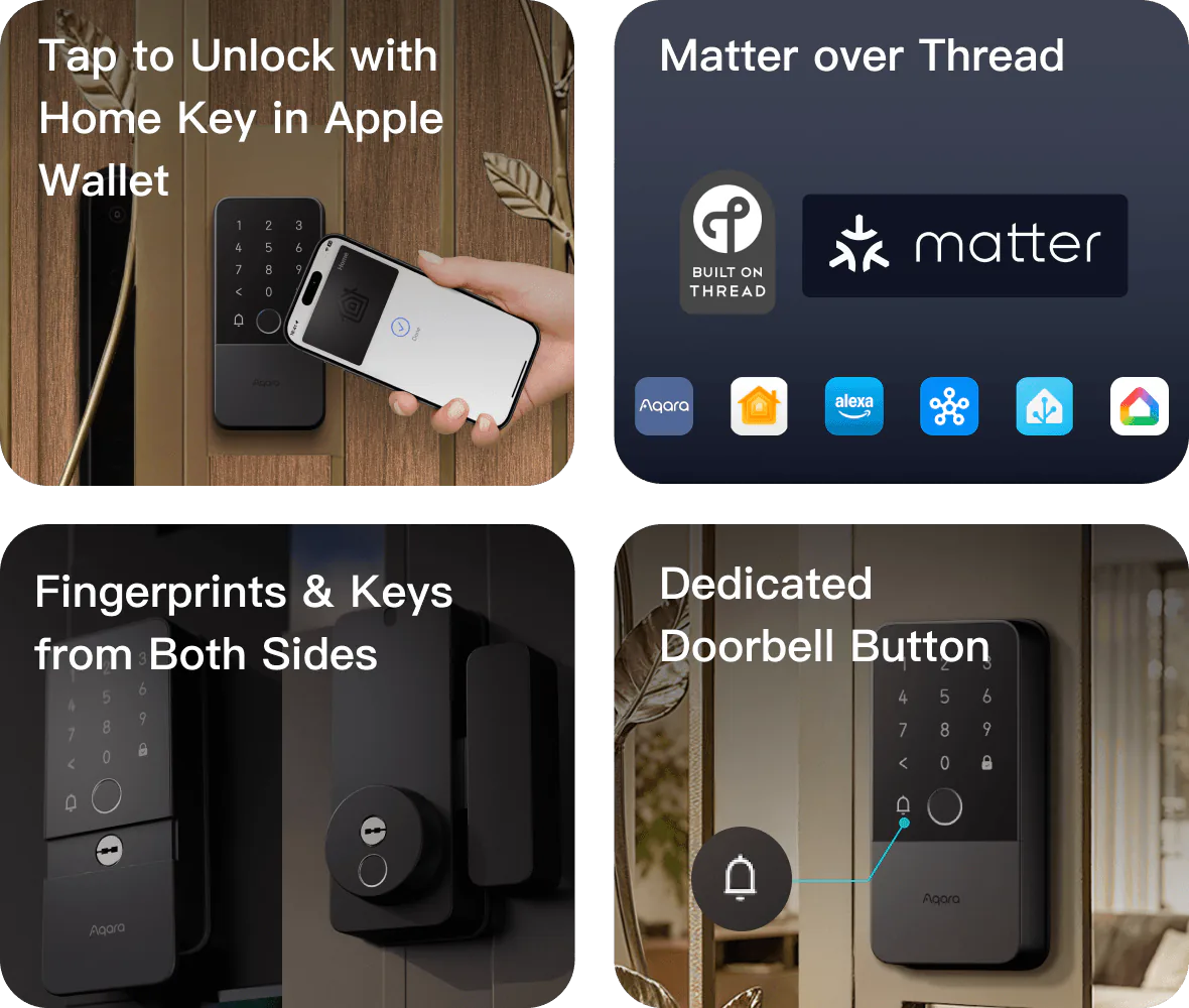 Aqara Smart Gate Lock U500 mounted on a metal gate