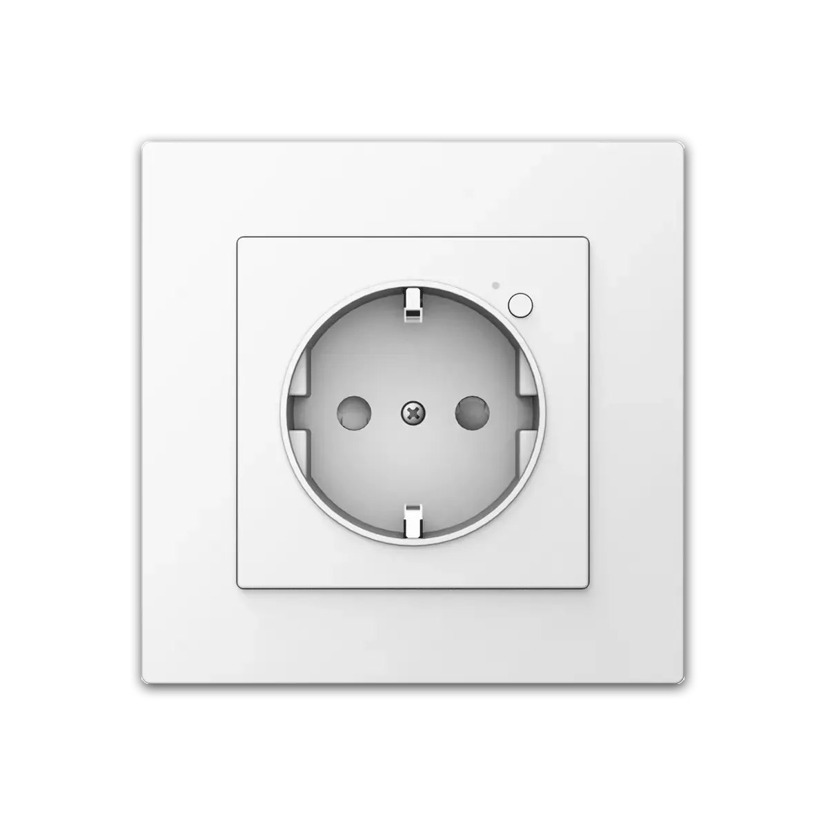 White Aqara Wall Outlet H2 EU Type F socket with its square wall plate