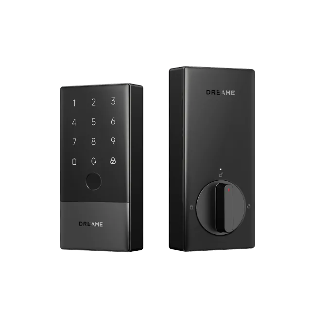 Dreame NAVO Smart Lock A10 exterior keypad and interior thumb-turn units