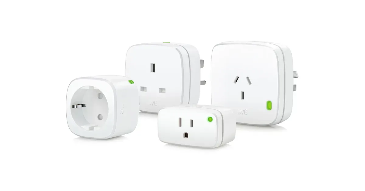 Eve Energy smart plug family with regional plug formats