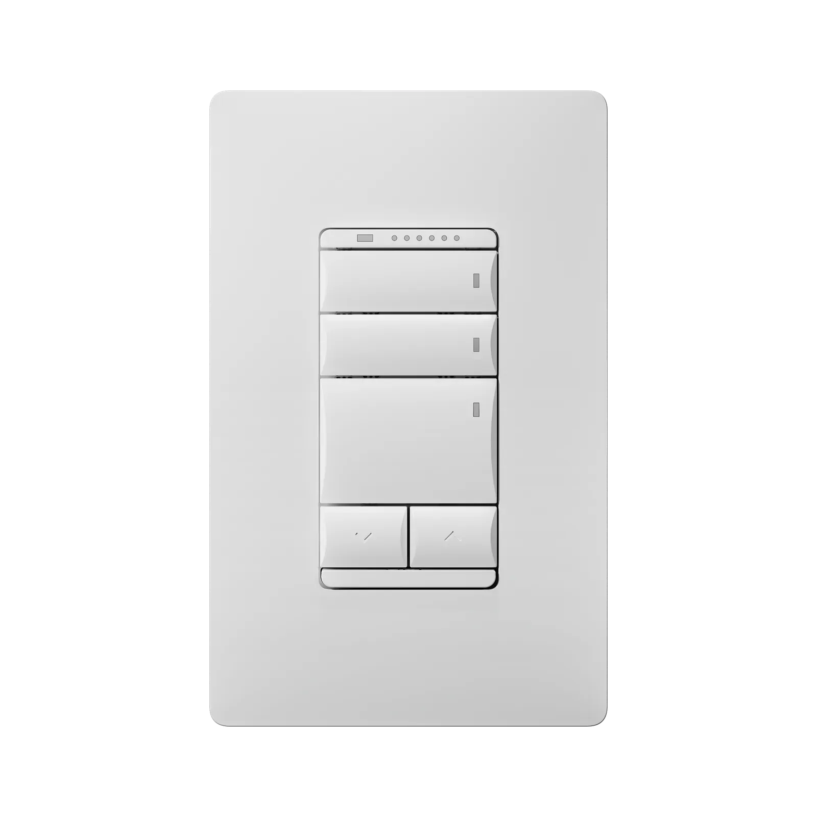 GE Cync Keypad Dimmer Smart Switch on a white wall plate