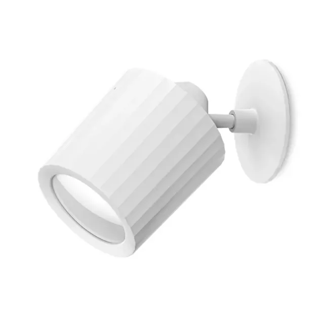 White cylindrical Heiman M1-M PIR sensor on its adjustable mounting bracket