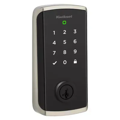Kwikset Halo Select touchscreen smart lock in satin nickel