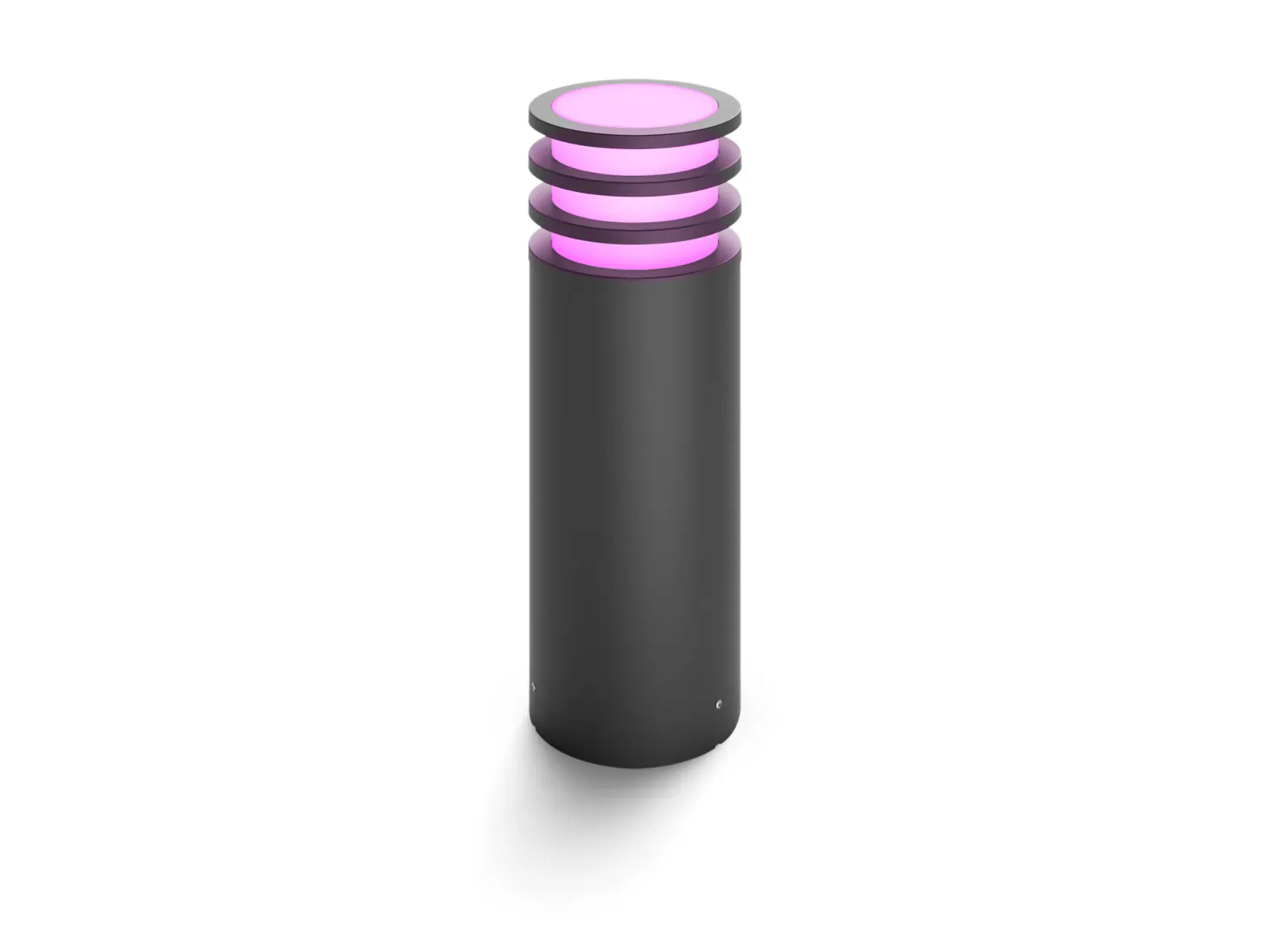 Forty-centimetre anthracite Philips Hue Lucca outdoor pedestal light
