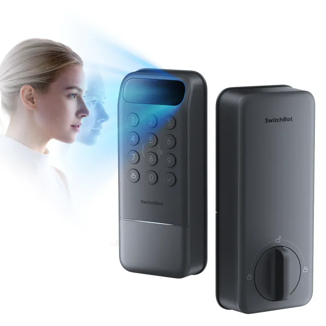 SwitchBot Lock Vision deadbolt with face scanner and numeric keypad