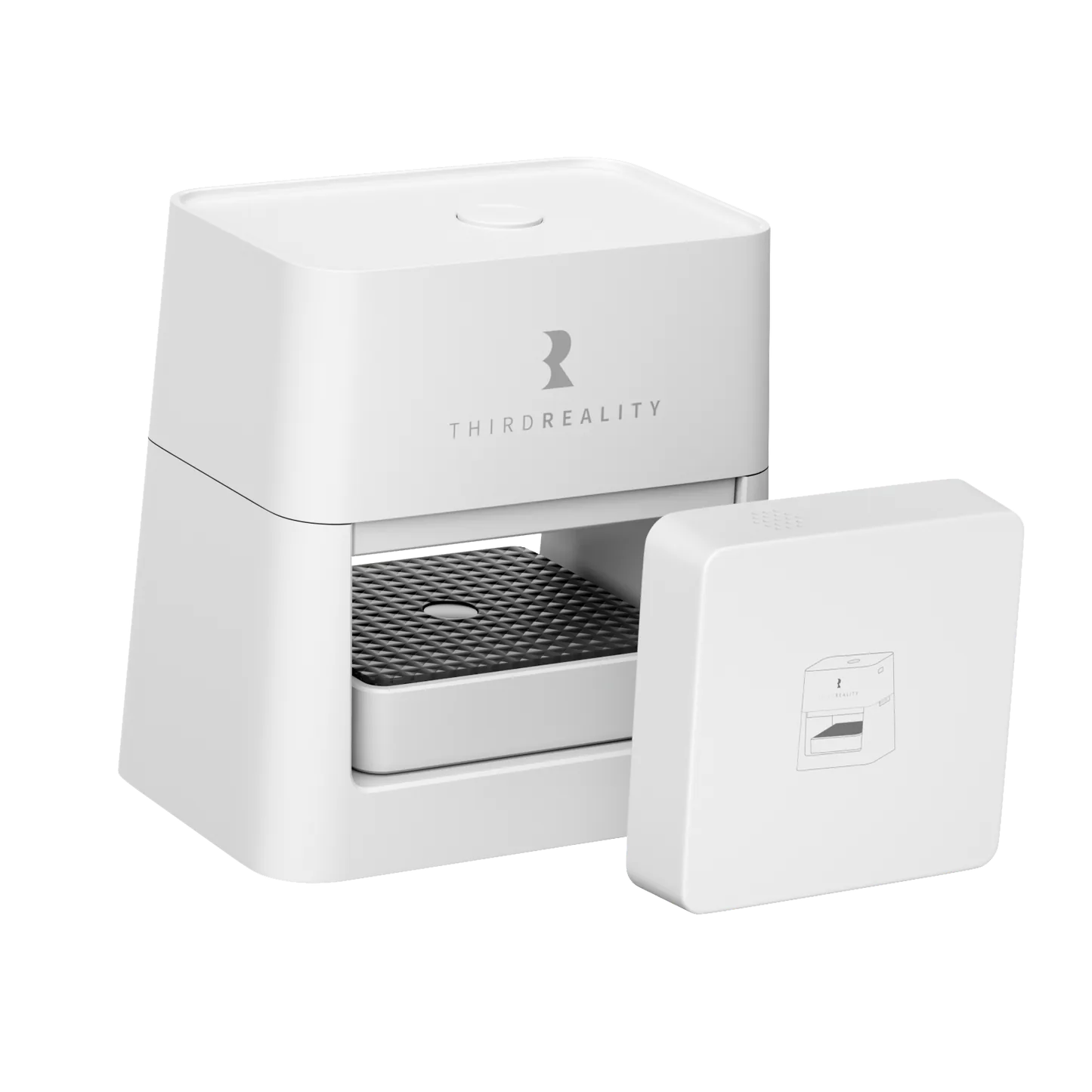 ThirdReality garage remote-button actuator with its adjustable holder and separate tilt sensor