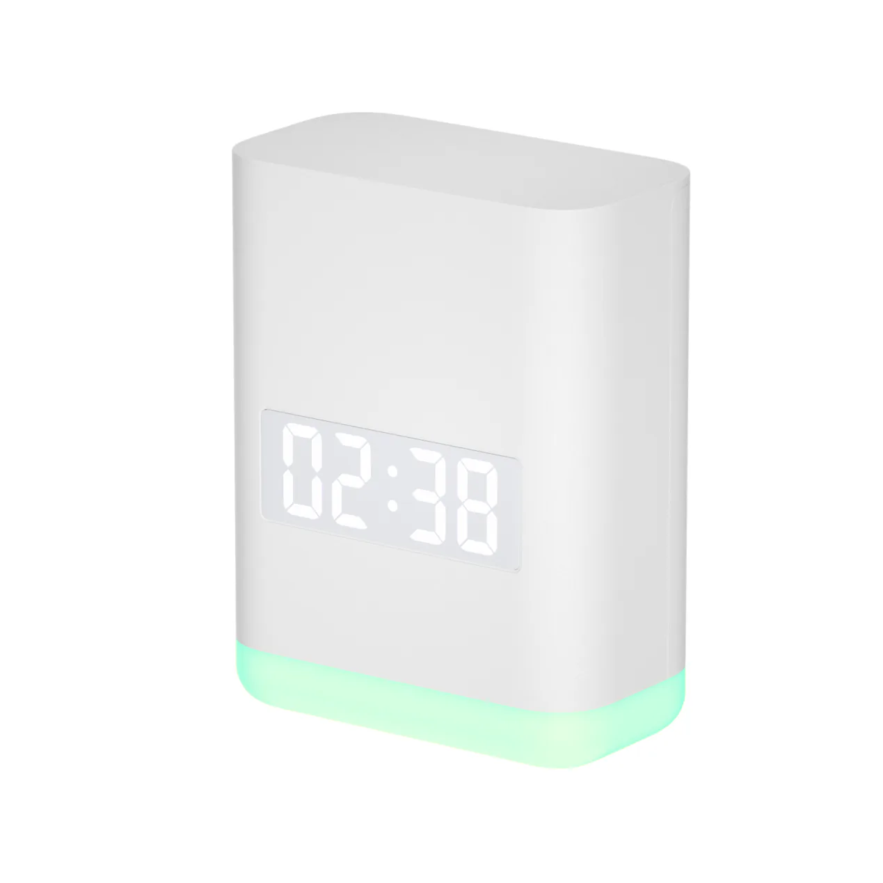 White ThirdReality Smart Timer Light TL2 with a digital clock and green night light
