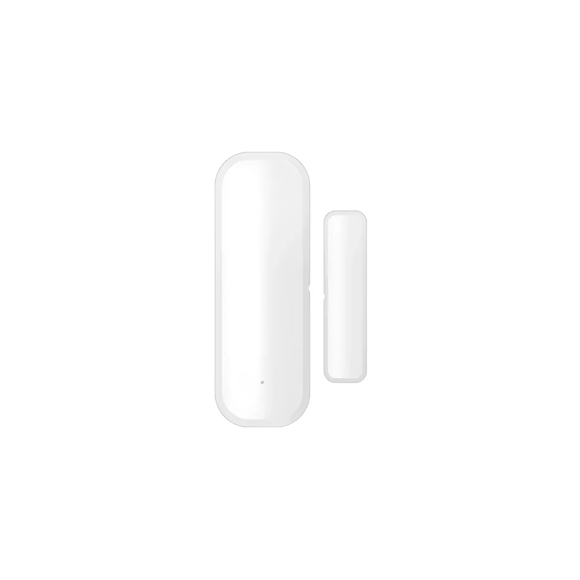 White tink Basics door and window contact sensor with its separate magnet