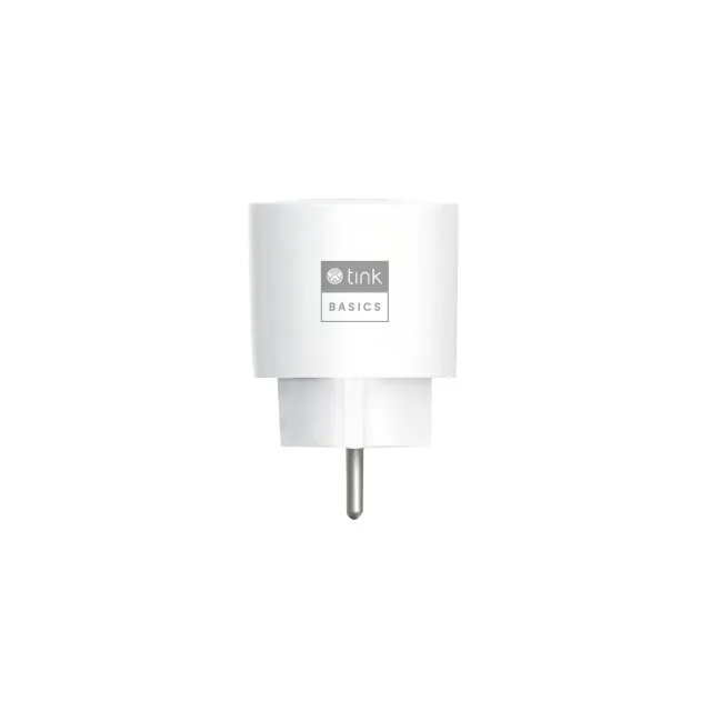 White tink Basics Matter Smart Plug shown against a white background