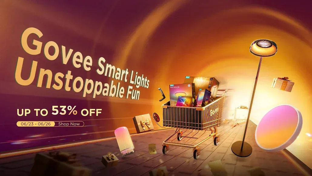 Govee Prime Day 2026 promotional image showing smart lighting deals