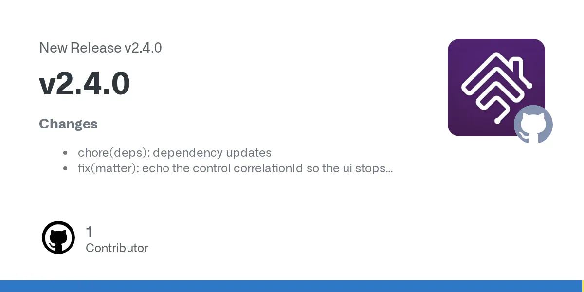GitHub release preview for Homebridge version 2.4.0